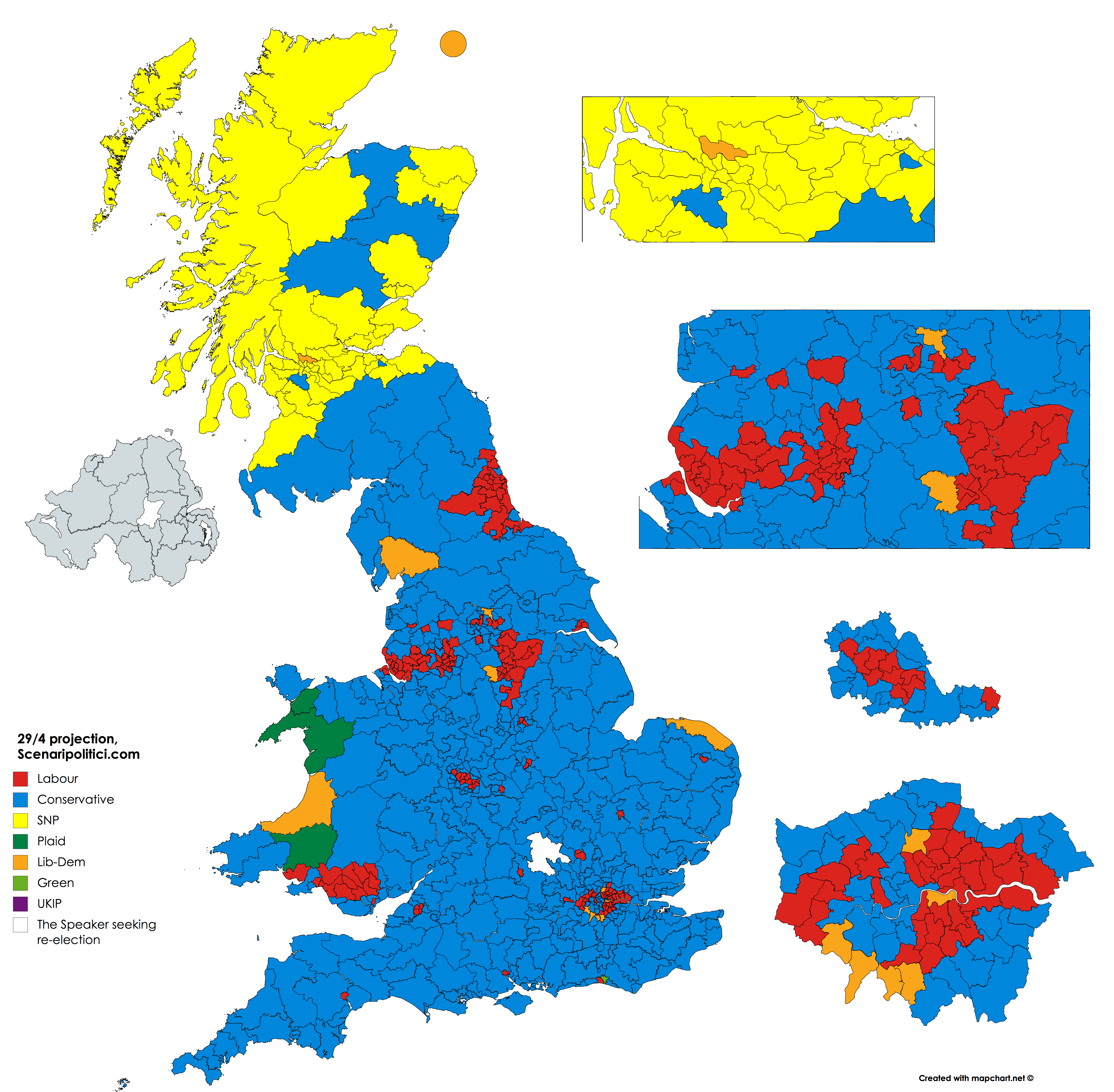 UK General Election 2017 – 29 apr projection: 182-seat Conservative ...